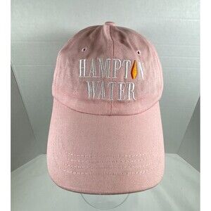 Hampton Water Rose Wine Hat Light Pink White Embroidered Logo Promo Dad Cap OSFA